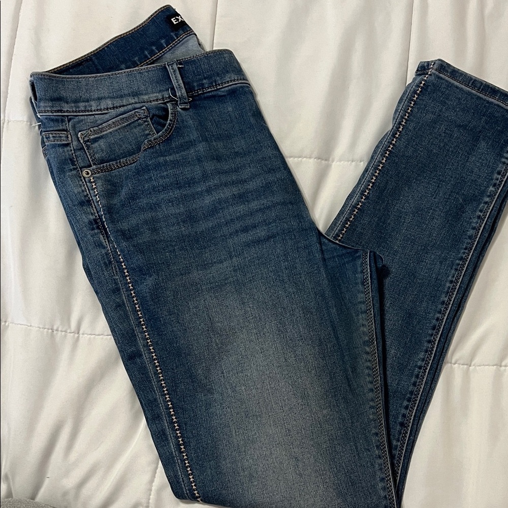 Express Dark Blue Skinny Jeans
